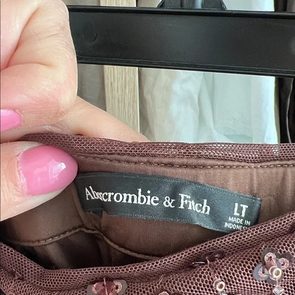 Abercrombie & Fitch Strapless Sequin Brown Dress - Picture 6 of 10